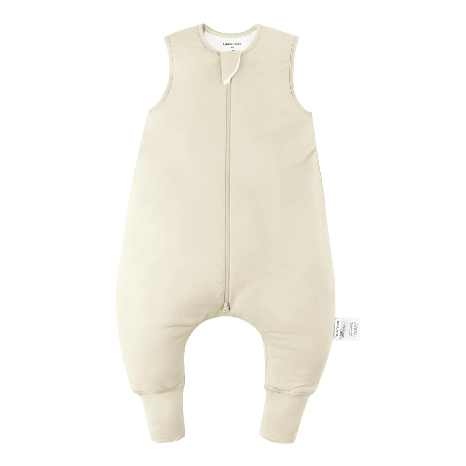BubblePanda Toddler Sleep Sack with Feet 6-12 Months 100% Cotton Wearable Blanket with Legs Baby Sleep Bag Walker 1.0 Tog Soft Quilted 2-Way Zipper