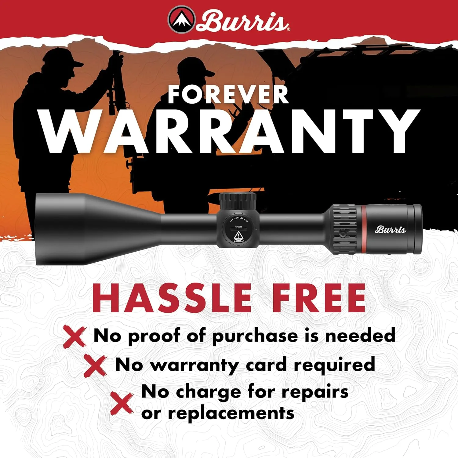 Burris Optics Fullfield 4-16x50mm Hunting RifleScopes, 1 inch Tube, Rear Focal Plane, Waterproof, Shockproof, Forever Warranty.