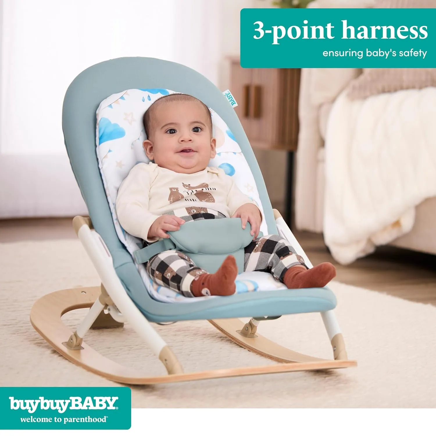 BuyBuy Baby by Evolur SleekSway Portable Rocker in Mint White