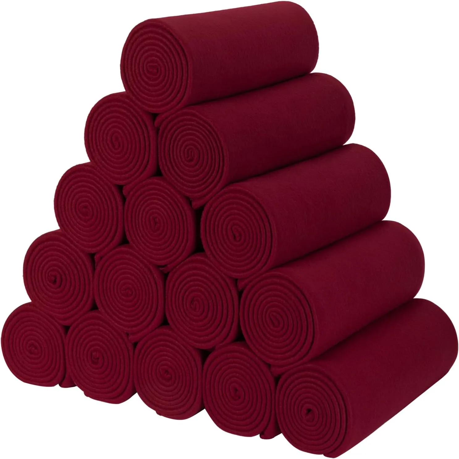 CAI TENG Blankets&Throws Fleece Throw Blanket Bulk Grey 50x60 inch Blanket for Couch Bed Kids Dorms Red Christmas Deco Blankets Soft Cozy Travel Blankets Lightweight Small Throws 15 Pack Burgundy