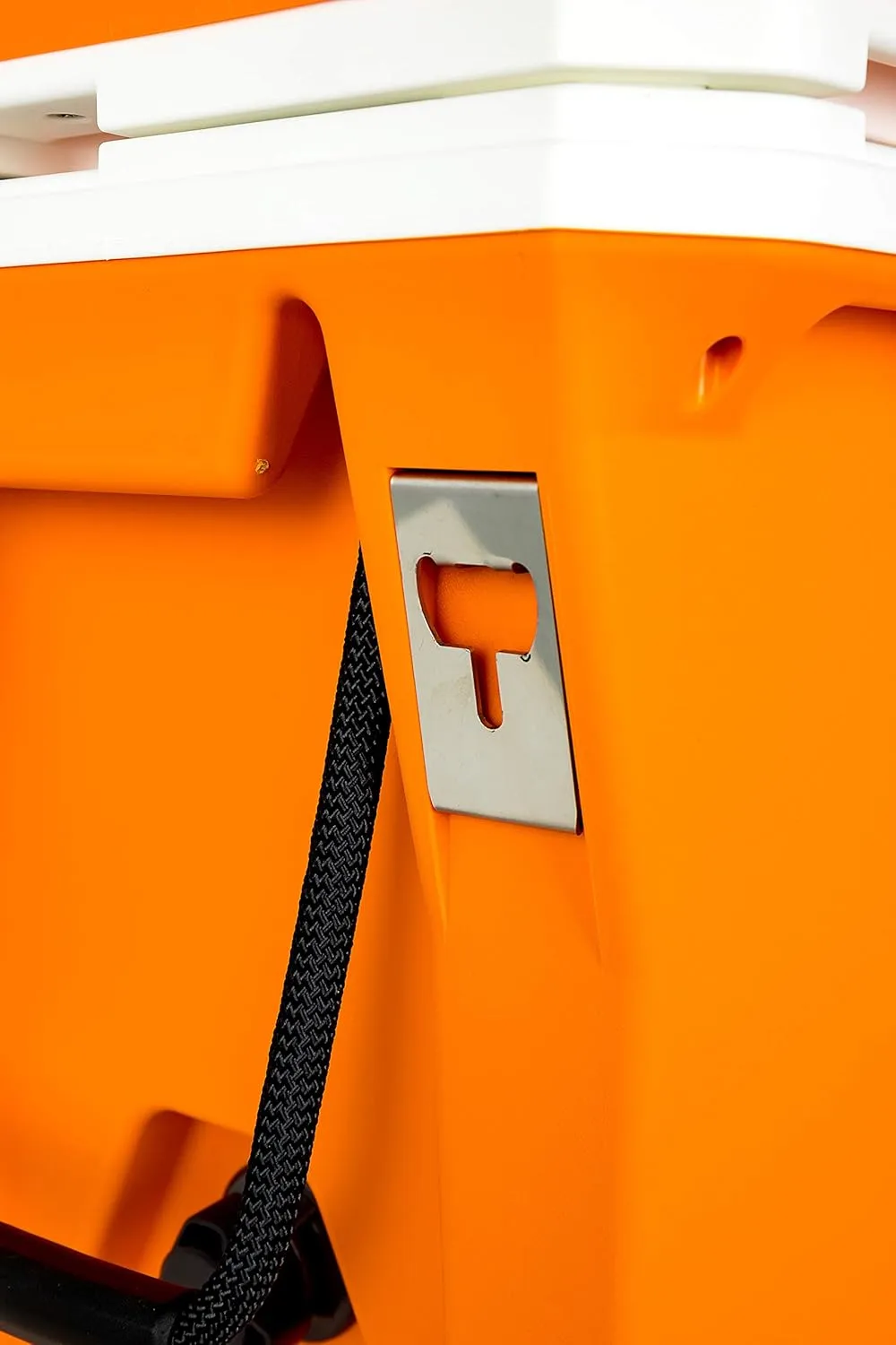 Camco Currituck Tangerine and White 30 Quart Cooler - Rugged Exterior Made for Camping, Hunting, Fishing and Tailgating - Comes with Cooler Basket (51757)
