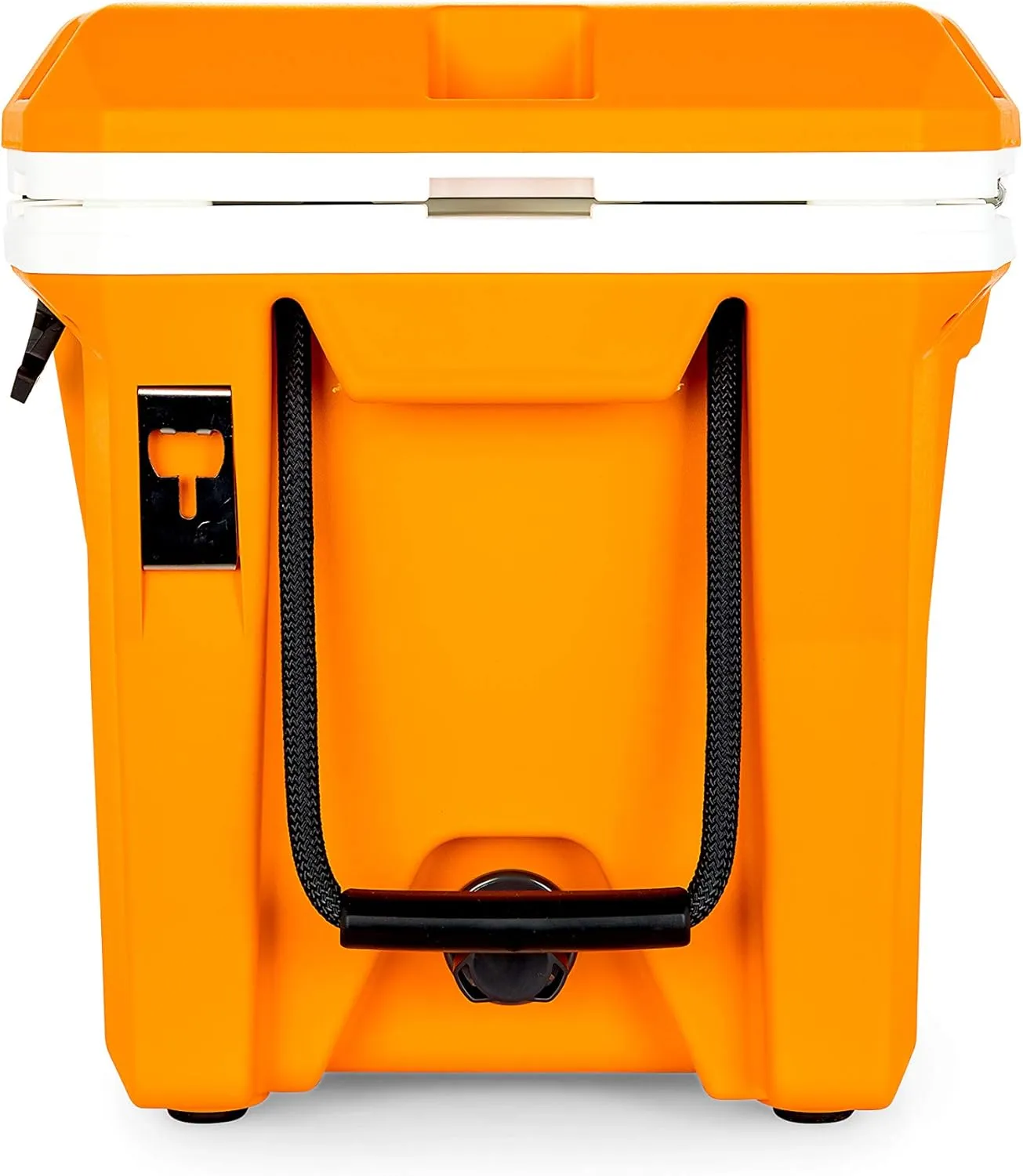 Camco Currituck Tangerine and White 30 Quart Cooler - Rugged Exterior Made for Camping, Hunting, Fishing and Tailgating - Comes with Cooler Basket (51757)