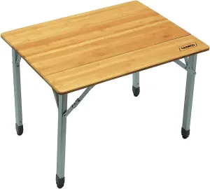 Camco Folding Bamboo Table with Aluminum Legs | Natural Bamboo Top | Lightweight for Added Portability (51895)