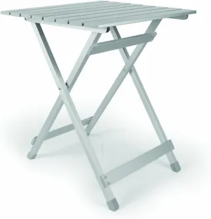 Camco Large Aluminum Side Table | Features Easy Setup & Supports Up to 110lbs | 19.5 L x 20” W x 24.25” H | Great for Camping, RVing & More | Folds to 2” (W) for RV Storage and Organization (51891)