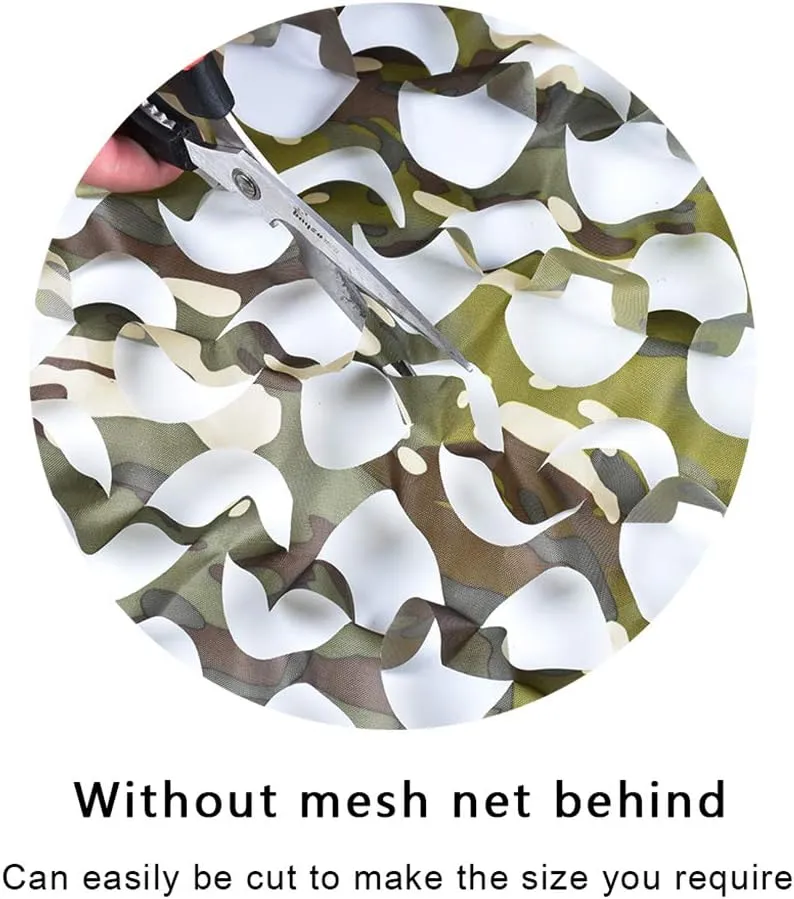 Camo Netting - Woodland Army Mesh, Camouflage Net Oxford Fabric UV Resistant Shade Blinds for Camping Shooting Hunting, Military Themed Party Decoration