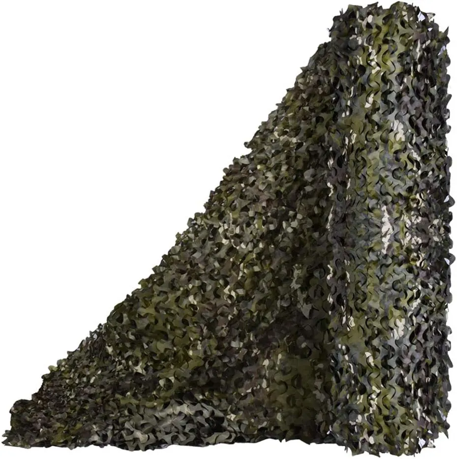 Camo Netting - Woodland Army Mesh, Camouflage Net Oxford Fabric UV Resistant Shade Blinds for Camping Shooting Hunting, Military Themed Party Decoration