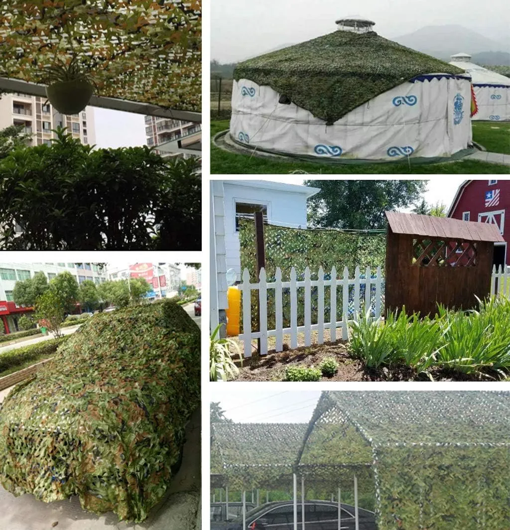 Camo Netting - Woodland Army Mesh, Camouflage Net Oxford Fabric UV Resistant Shade Blinds for Camping Shooting Hunting, Military Themed Party Decoration