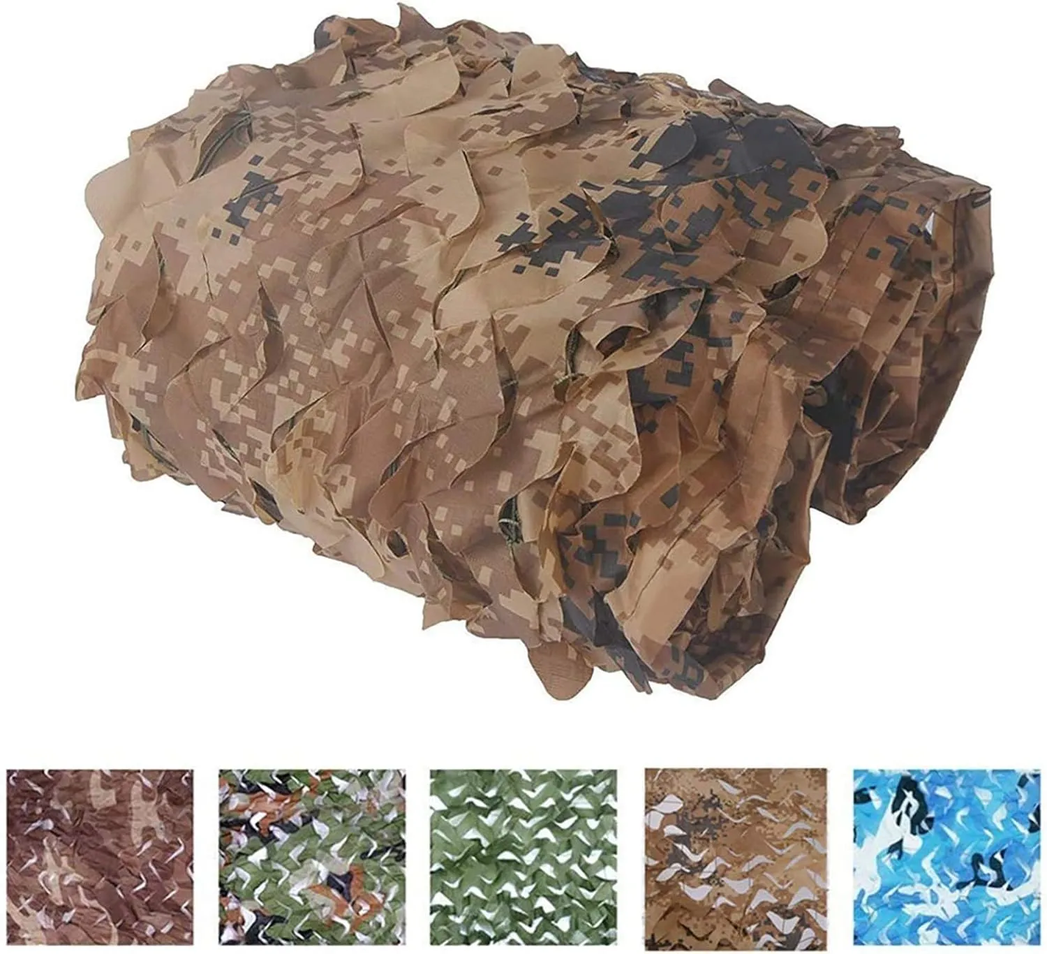 Camouflage Net Military Camo Cover Army Shelter Camouflage Netting for Tree Stand, Photography, Decorations, Hunting, Shooting, Duck Blinds, Sunshade,3X6m