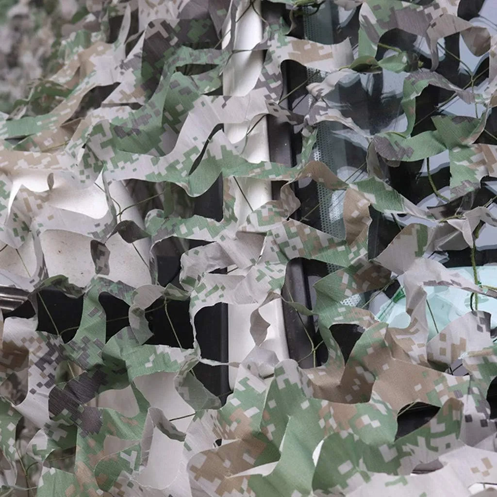 Camouflage Netting - Camping Desert Shooting Hunting Military Theme Party Decoration UV Resistant Shade Camo Netting Oxford Polyester Army Mesh Nets