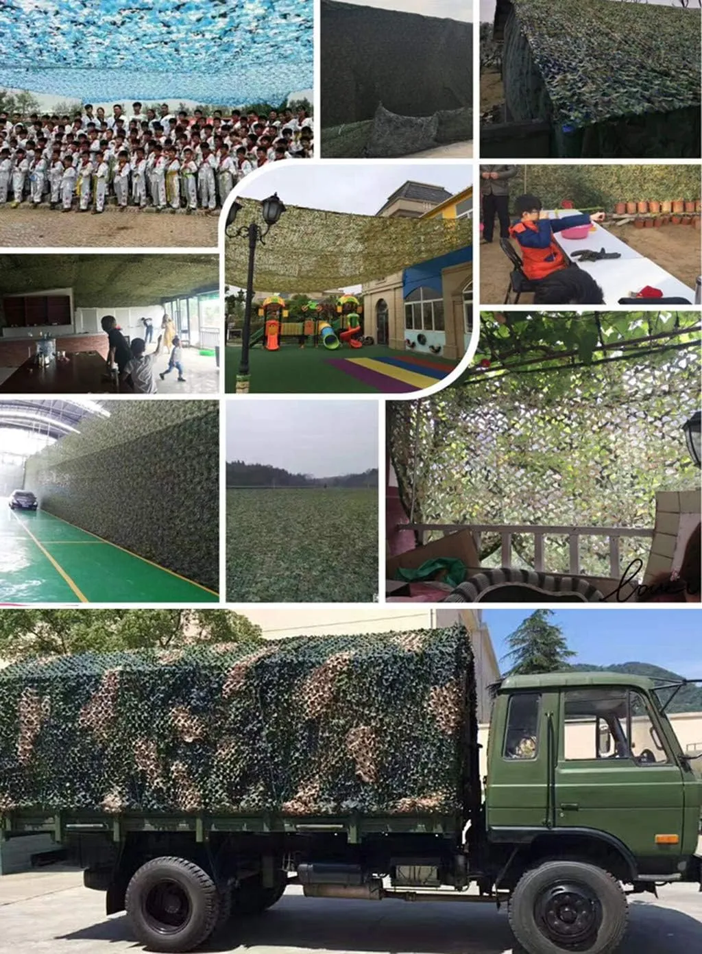 Camouflage Netting for Kids UV Resistant Shade Army Mesh Nets Outdoor Camping Military Hunting Shooting Blind Watching Hide Party Decorations - Black