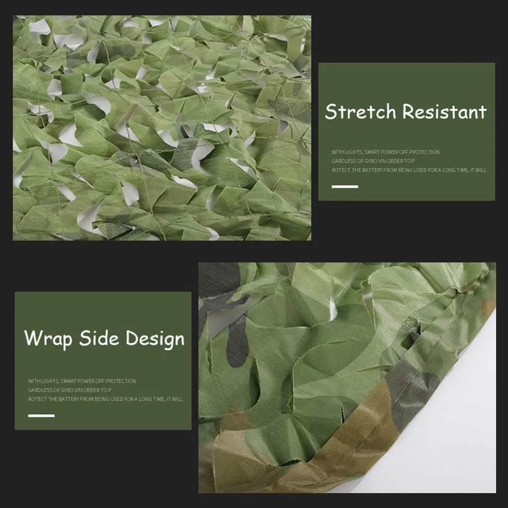 Camouflage Netting UV Resistant Shade Outdoor Woodland Jungle Camo Net for Camping Military Hunting Shooting Blind Watching Hide Party Decorations