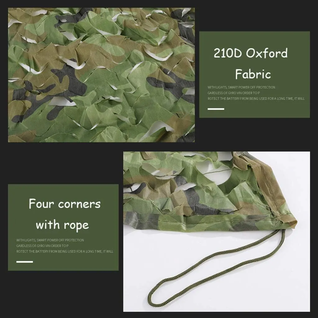 Camouflage Netting UV Resistant Shade Outdoor Woodland Jungle Camo Net for Camping Military Hunting Shooting Blind Watching Hide Party Decorations