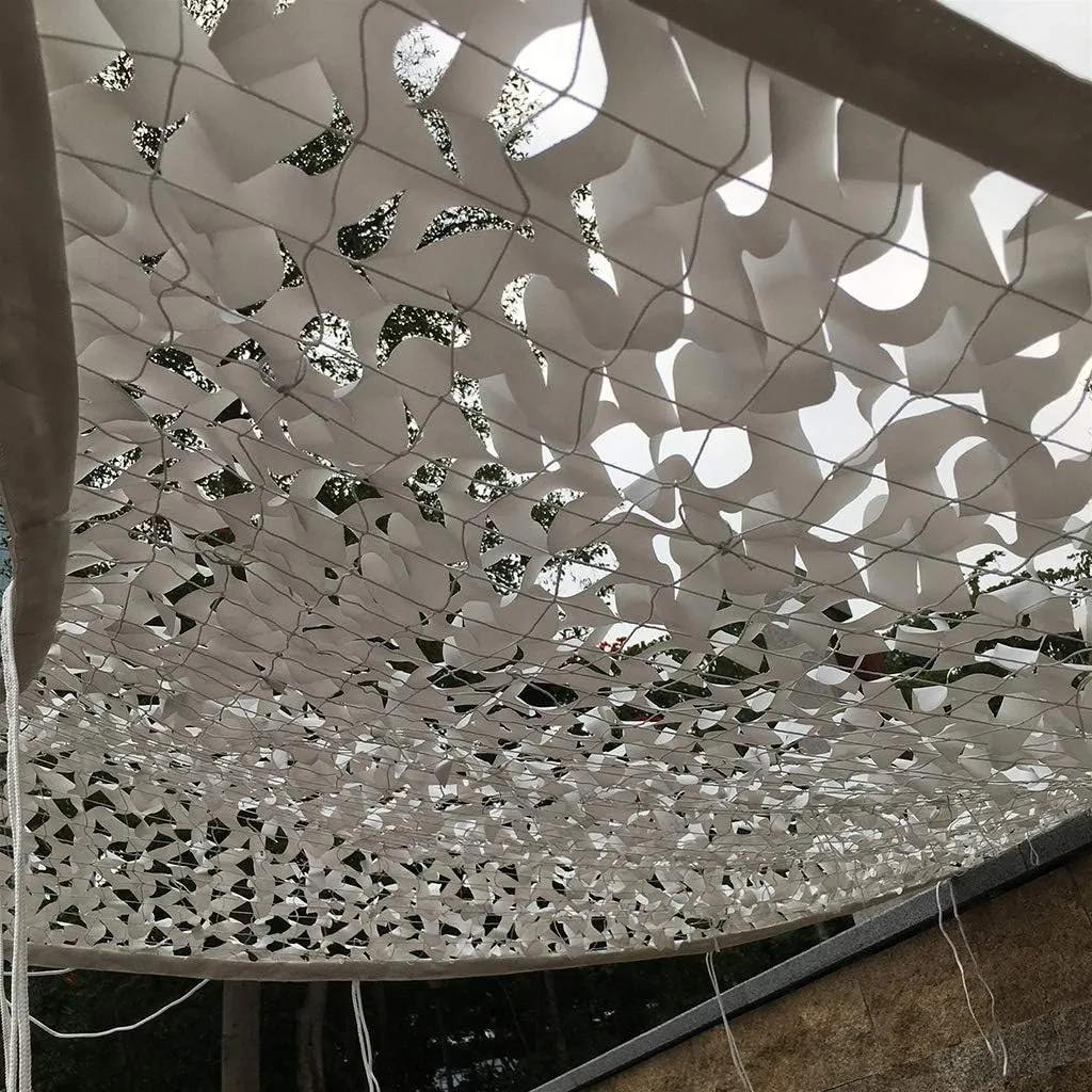Camouflage Netting,White Camo Net Woodlands Military Netting Cover UV Resistant for Sunshade Camping Shooting Hunting Party Decoration