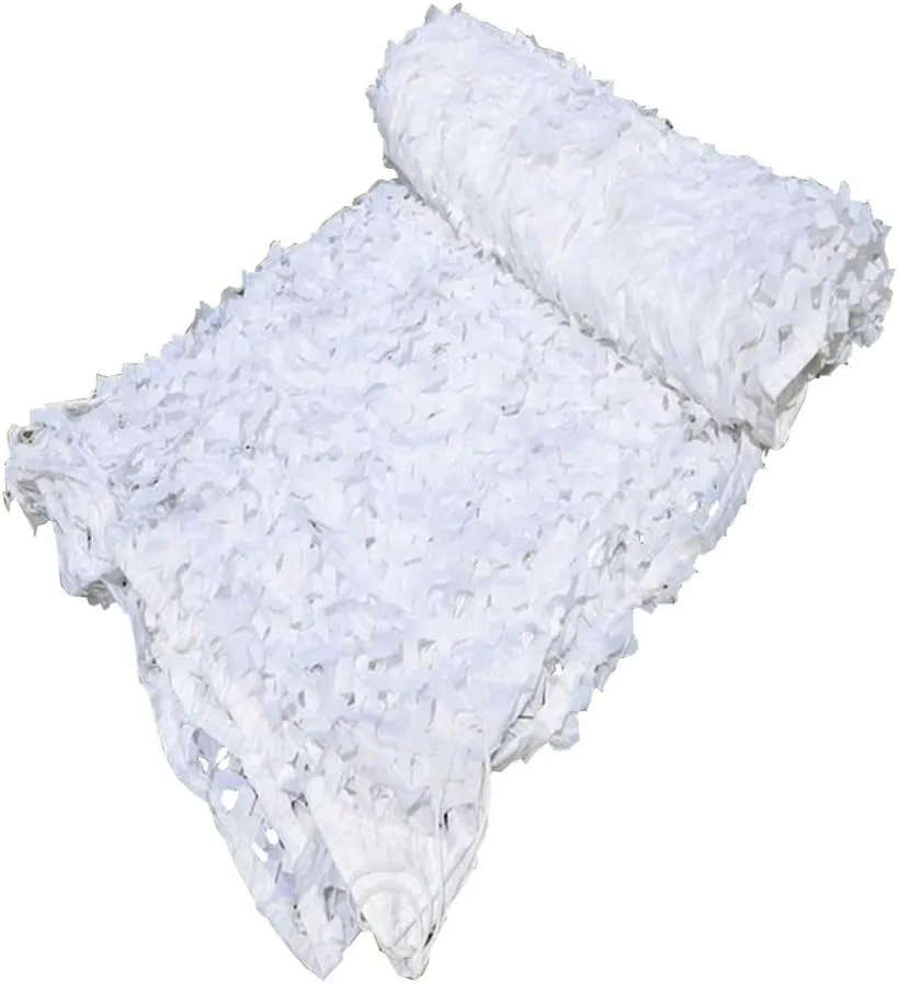 Camouflage Netting,White Camo Net Woodlands Military Netting Cover UV Resistant for Sunshade Camping Shooting Hunting Party Decoration