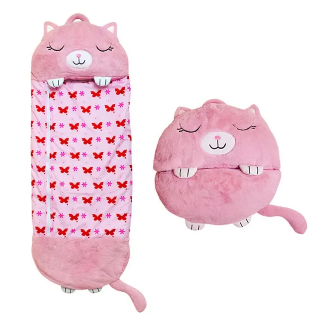 Camping Bed Spread Sleeping Bag with Attached Lazy Pillow 2532