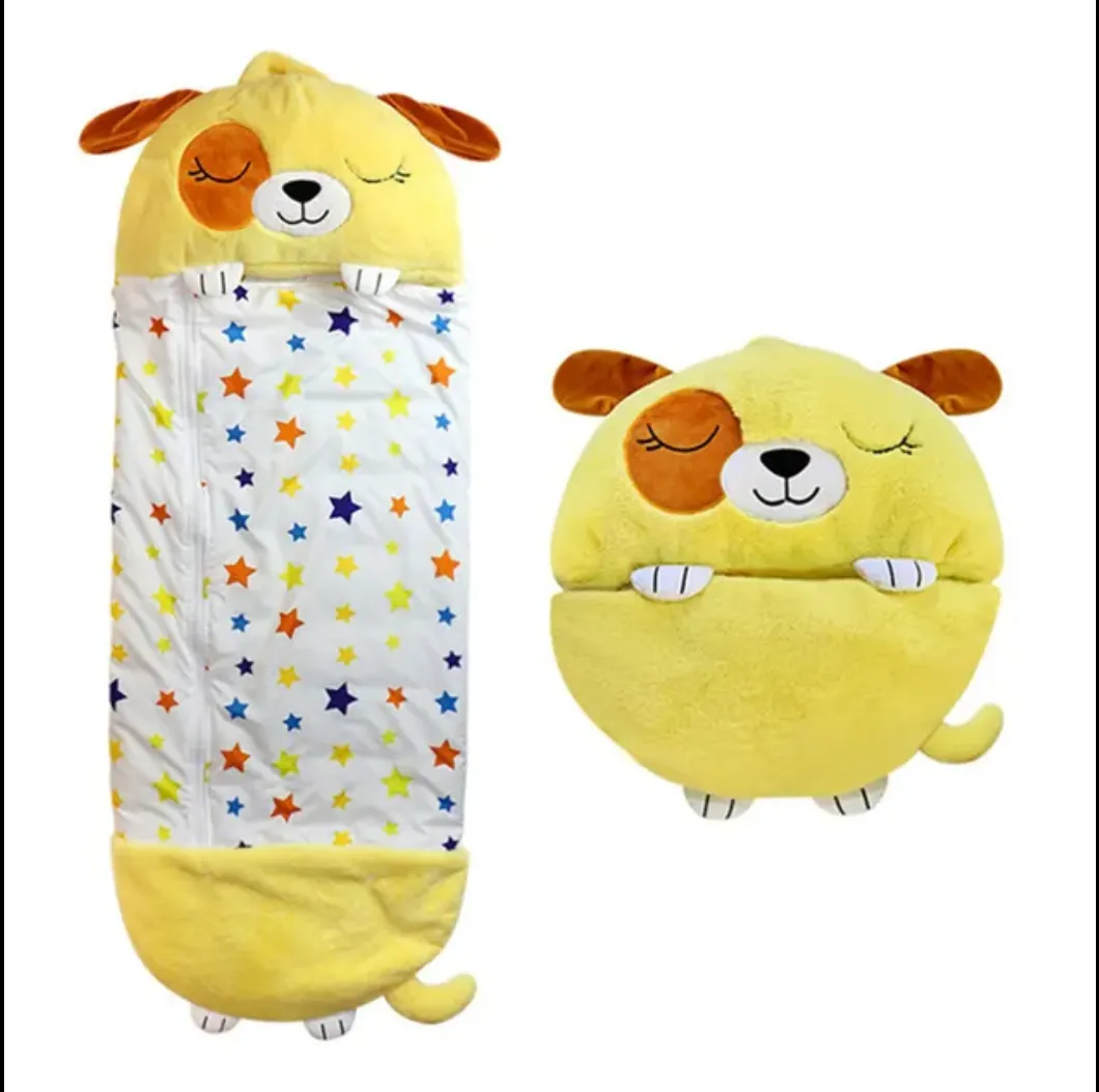 Camping Bed Spread Sleeping Bag with Attached Lazy Pillow 2532