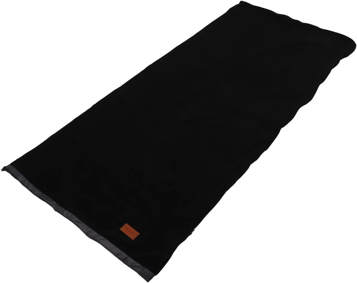 Camping Blanket with Zipper, Portable Duarble Sleeping Bag Liner, Super Thick, Widely Used for Backpacking (Black)
