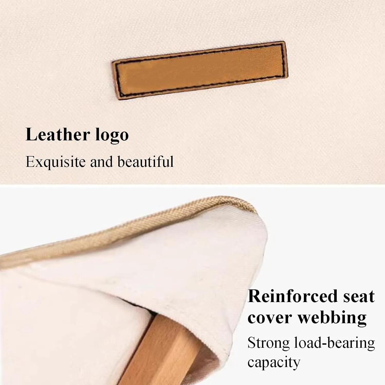 Camping Chairs for Adults Wooden Chair Frame Picnic Chairs Folding Camp Chair Lightweight with Mesh Pocket & Carrying Bag