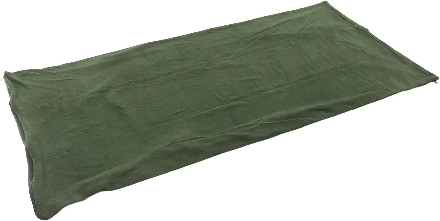 Camping Fleece Sleeping Bag Liner, Warm, Skin Friendly, Portable Travel Fleece Sleeping Bag with Two Because of Zipper, for Hiking, Outdoors and More