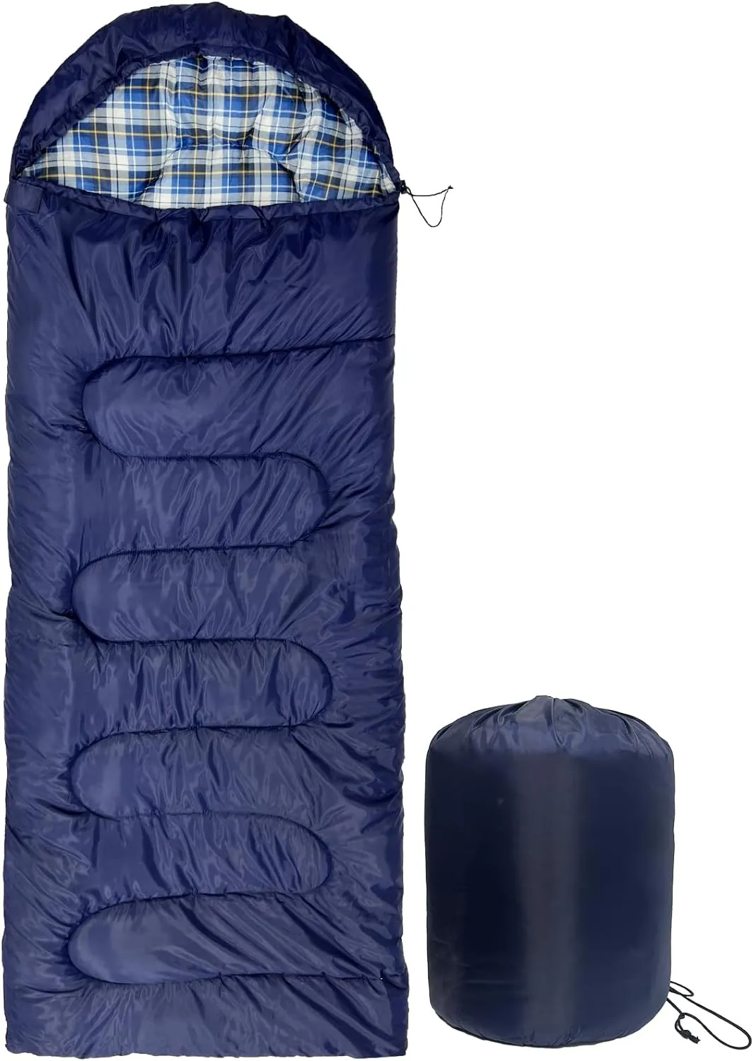 Camping Sleeping Bag for Adults, 3-4 Season Warm & Cold Weather Waterproof Envelope Sleeping Bags for for Backpacking Hiking Travel Outdoors, Adult All Weather Sleeping Bag with 1.5/2/3/4/5lbs Filling