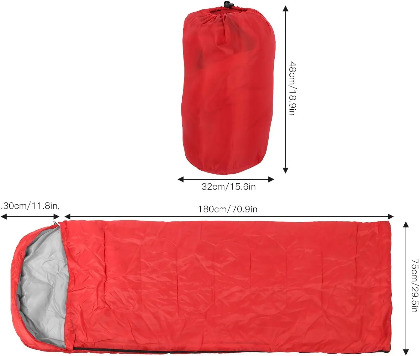 Camping Sleeping Bag, Three Seasons Constant Temperature Sleeping Bag, Portable Adult Outdoor Envelope Sleeping Bag with Storage Bag