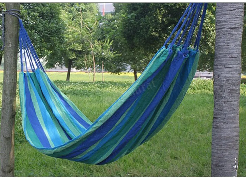 Camping Swing Canvas Stripe Hang Bag