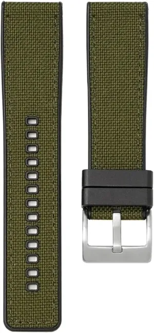 Canvas Silicone Watch Strap 20mm 22mm 24mm Men Women Universal