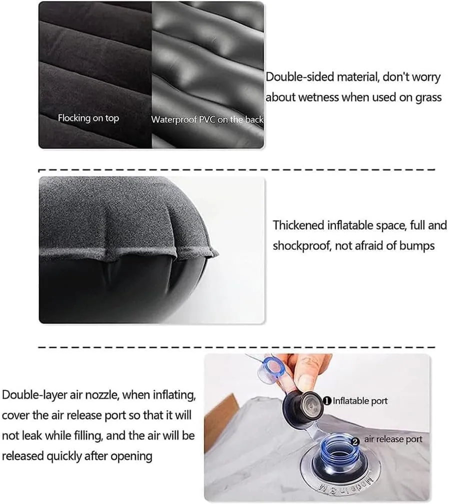 Car Inflatable Mattress, for Mitsubishi Outlander PHEV 2016-2019 Rest Sleeping Portable Outdoor Travel Camping Air Beds, Auto Accessories,A-Black 01