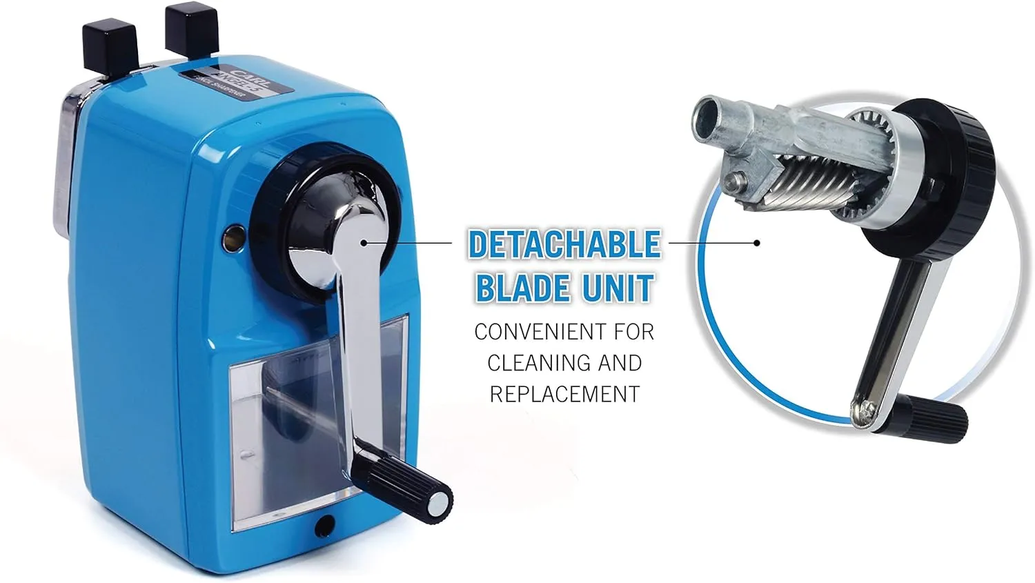 CARL Angel-5 Pencil Sharpener, Blue