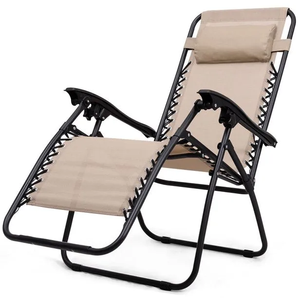 Chairs Pillows Table Portable Folding in Beige