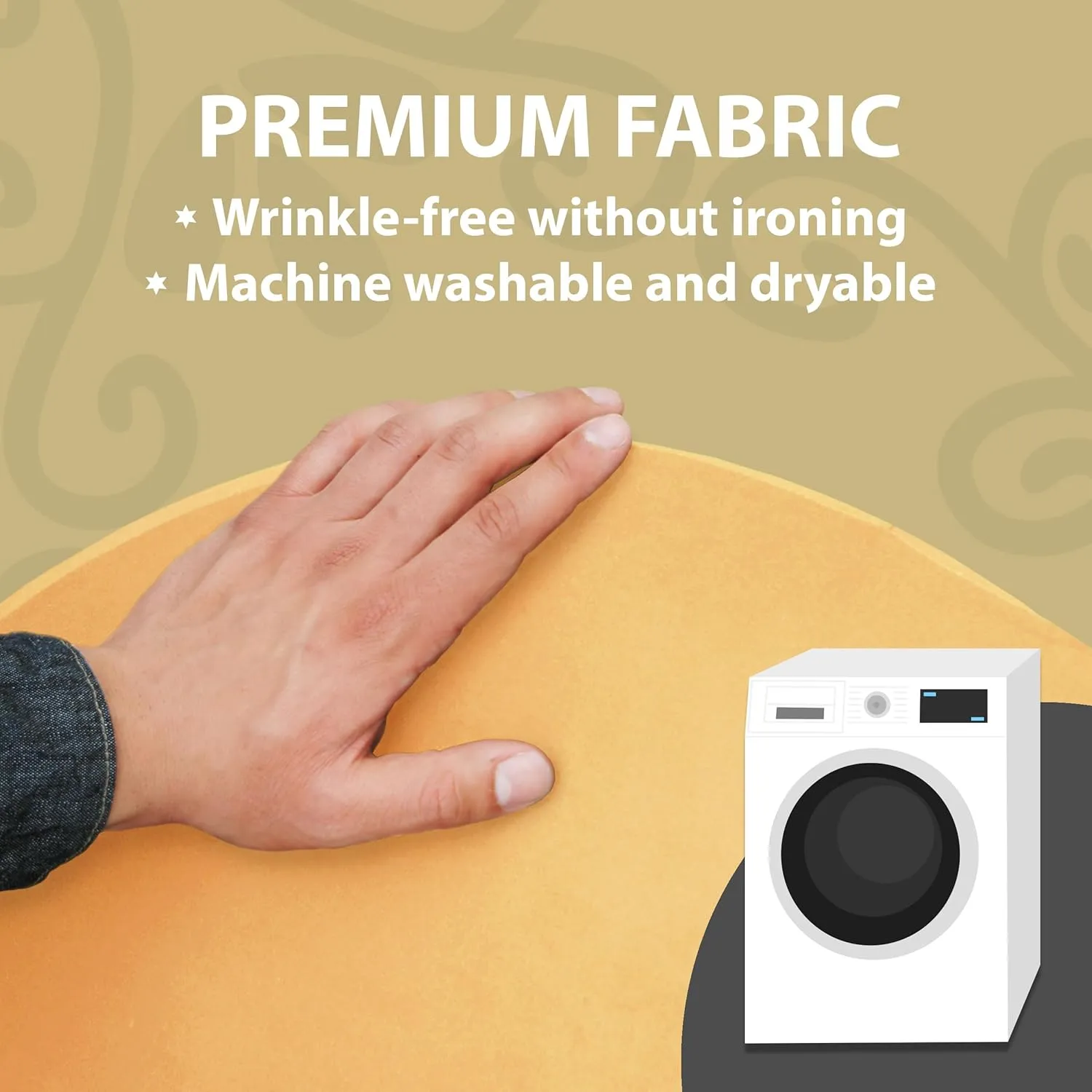 Champagne 32 Inch Round x 30 Inch Tall Spandex Cocktail Tablecloth Folding Cover Stretch