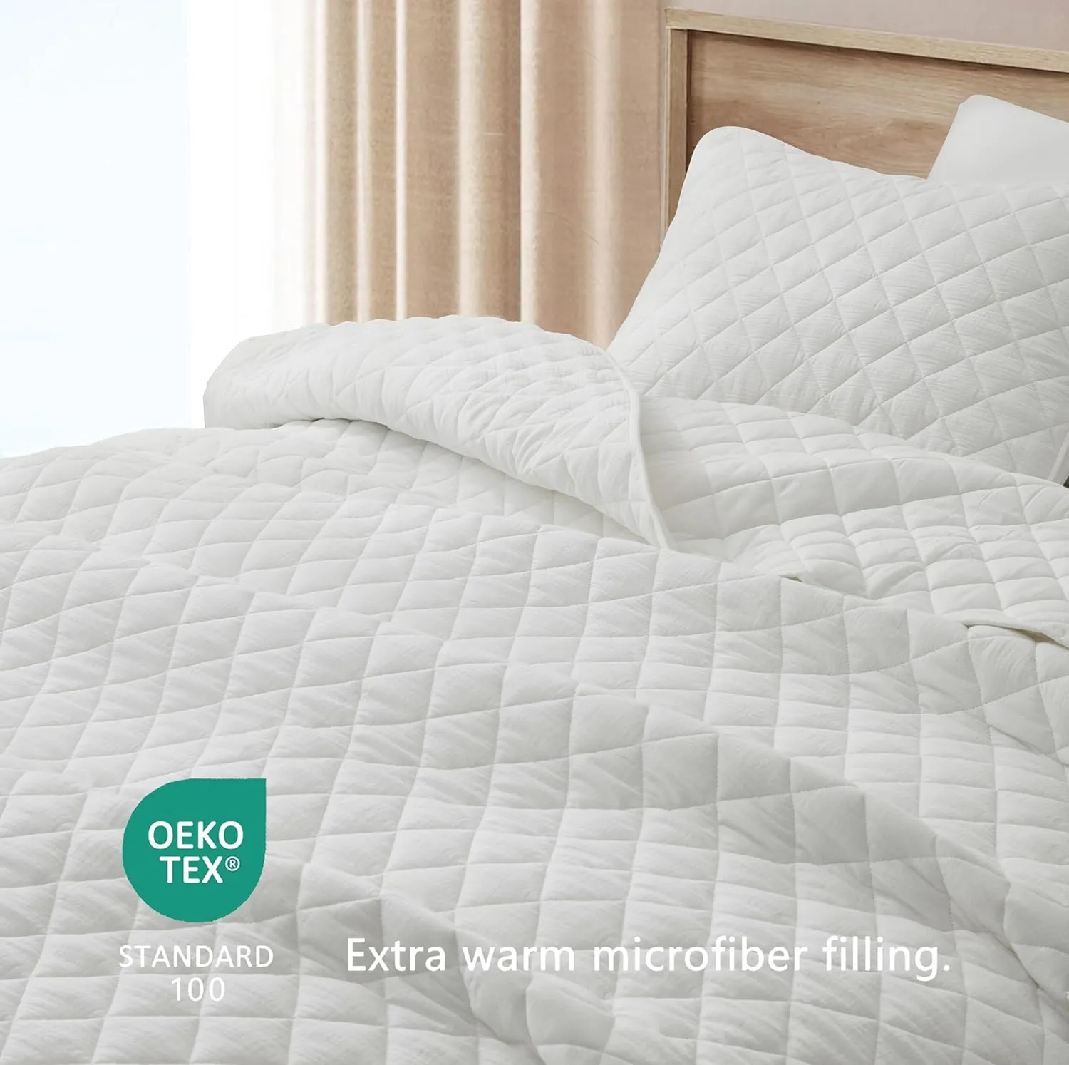 Chezmoi Collection 3-Piece Cotton Gauze King Quilt Set, White Soft Washed Cotton Gauze Bedspread, Lightweight Breathable Reversible 180GSM Fill for All Season