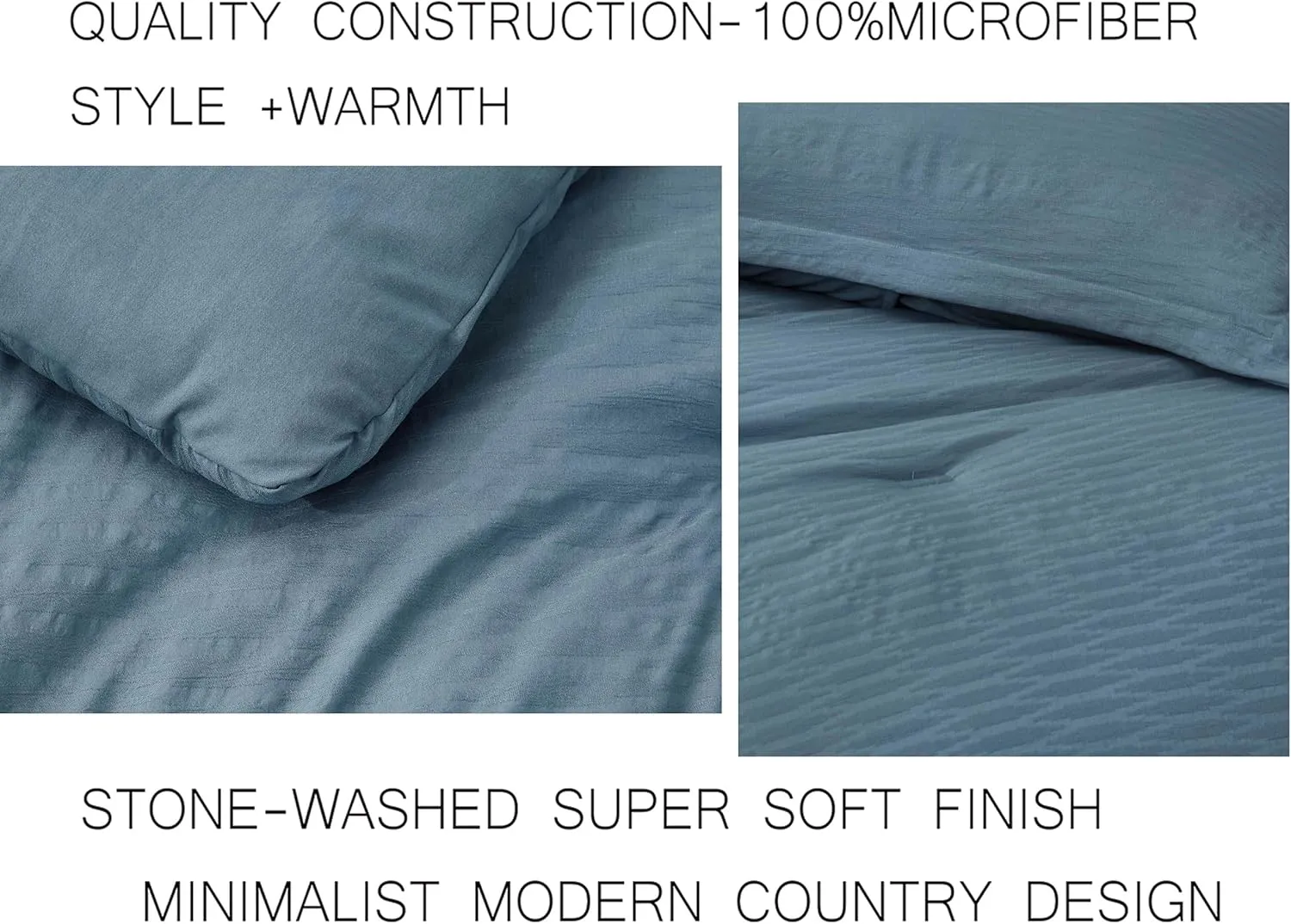 Chezmoi Collection Calvin 3-Piece Jacquard Comforter Set Full Size, Blue Textured Woven Lightweight Comforter Bedding for All Season (1 Comforter 86x86 inches, 2 Shams)