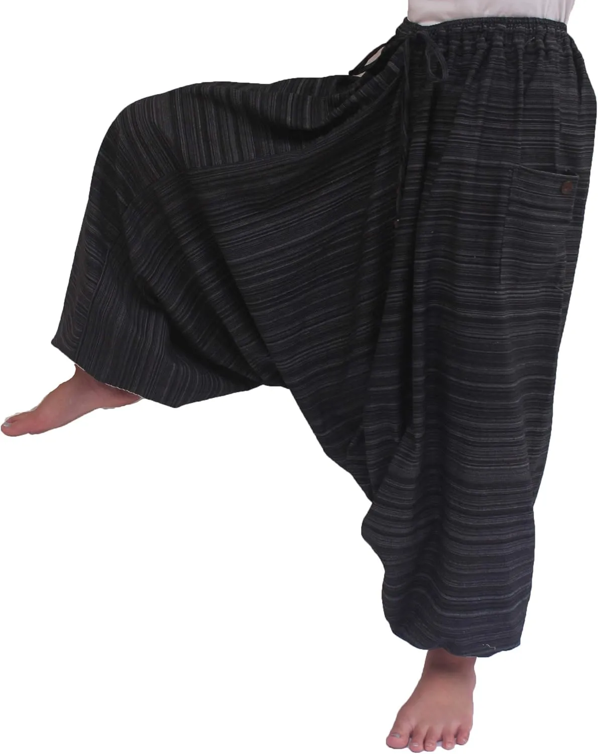 ChiangmaiThaiShop 100% Cotton Baggy Boho Aladin Yoga Harem Pants