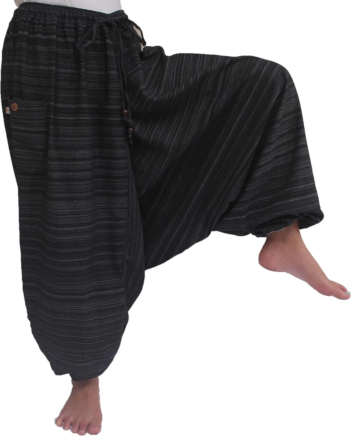ChiangmaiThaiShop 100% Cotton Baggy Boho Aladin Yoga Harem Pants