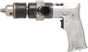 Chicago Pneumatic CP785H - Air Power Drill, 1/2 Inch (13 mm), Keyed Chuck, Aluminum Housing, Pistol Handle, 0.5 HP / 370 W, Stall Torque 11.4 ft. lbf / 15.4 NM, 500 RPM, Home Improvement