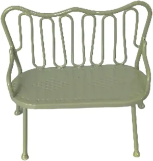 Children's Double Miniature Chair for Dollhouse Scenes, Green