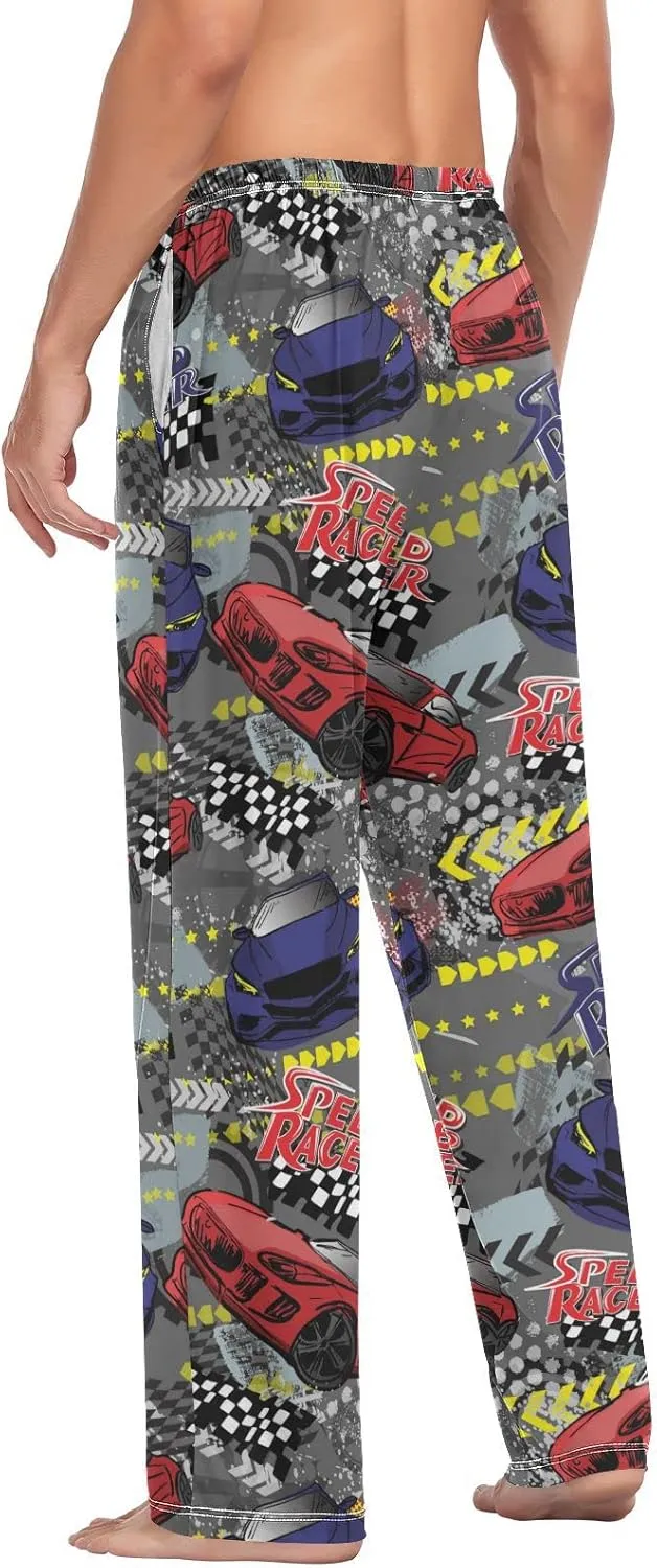 Christmas Snowflakes Pajama Pants White Black Texture Lounge Sleepwear PJs Men's Pajama Bottoms Lightweight Sleep Pants S