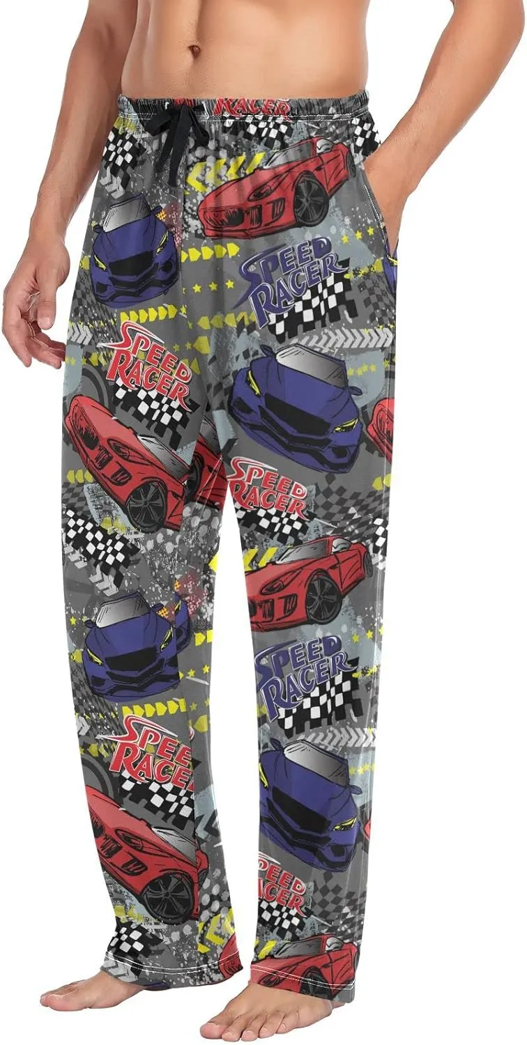 Christmas Snowflakes Pajama Pants White Black Texture Lounge Sleepwear PJs Men's Pajama Bottoms Lightweight Sleep Pants S
