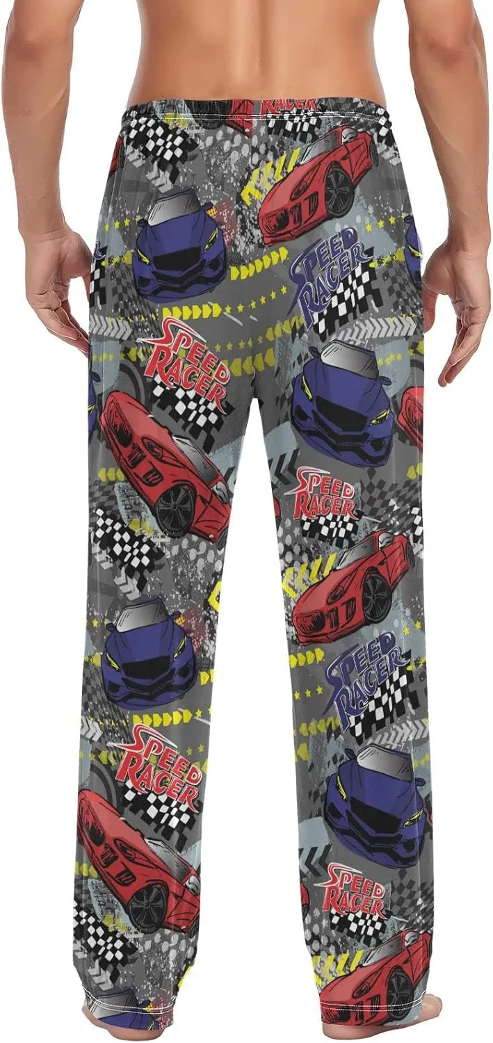 Christmas Snowflakes Pajama Pants White Black Texture Lounge Sleepwear PJs Men's Pajama Bottoms Lightweight Sleep Pants S