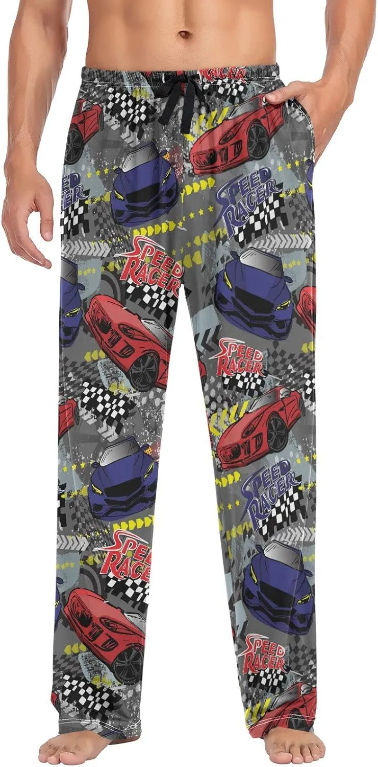 Christmas Snowflakes Pajama Pants White Black Texture Lounge Sleepwear PJs Men's Pajama Bottoms Lightweight Sleep Pants S