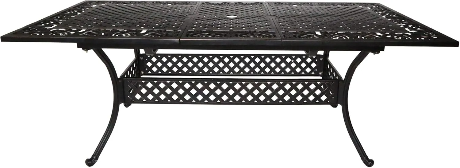 Christopher Knight Home Outdoor Expandable Patio Dining Table, 64"-81", Cast Aluminum, Shiny Copper