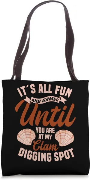 Clam Digging Shovel Clamming Basket Clams Clam Digger Tote Bag