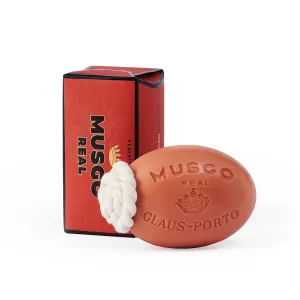 Claus Porto - Musgo Real Puro Sangue Soap on a Rope | Woody Scent with Lemon | Walnut   Vegetable Oil Base | Rich, Smooth, Creamy Body Soap for Men   Women | Handcrafted, Long Lasting (190g | 6.7oz)