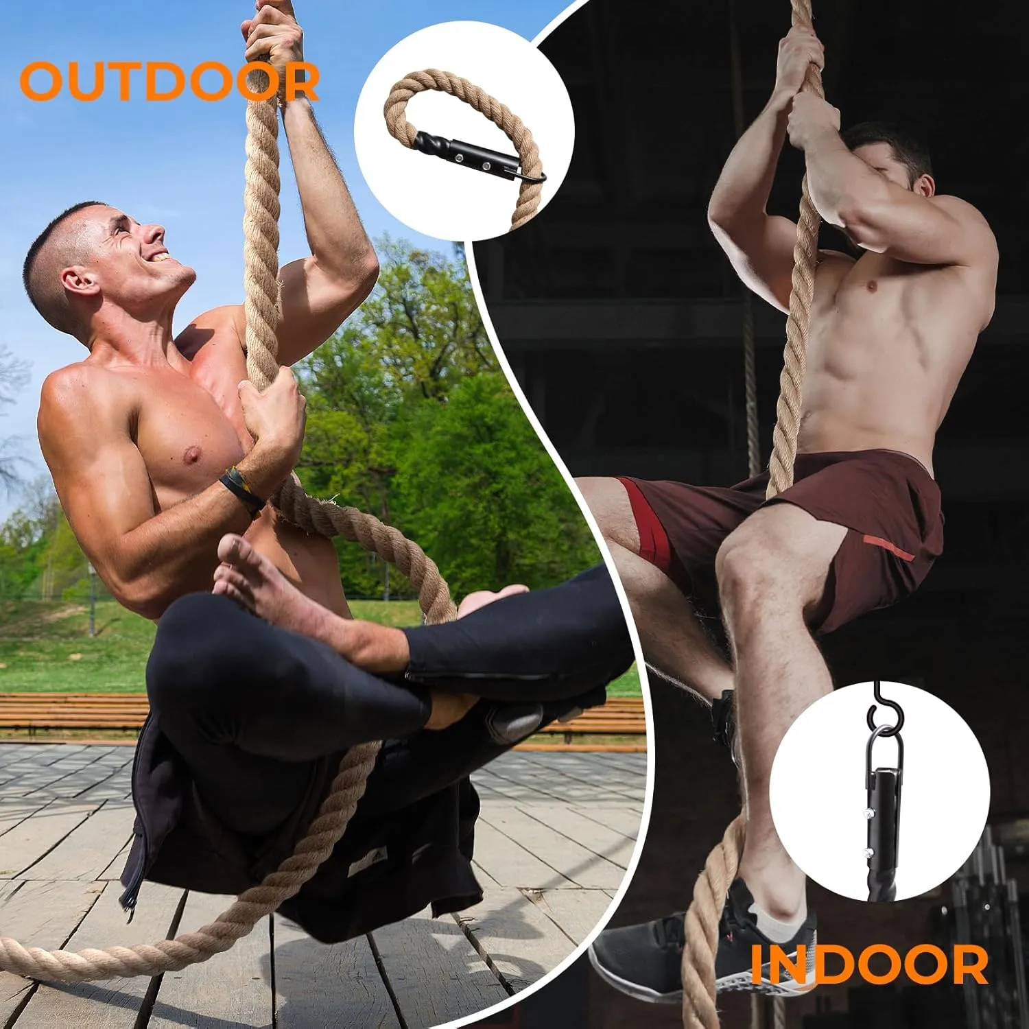 Climbing Rope Gym Climbing Rope for Fitness and Strength Training, Rock Climbing and Home Workouts Adult Climbing Rope Kids Outdoor Climbing Rope or Home Indoor Climbing Rope