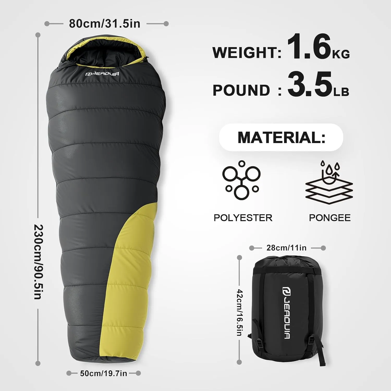 Cold Weather Mummy Sleeping Bag, Winter Sleeping Bag, Sleeping Bags for Adults, Waterproof Lightweight Sleep Bag, Camping Gear for Backpacking Hiking Travel & Other Outdoor Activities