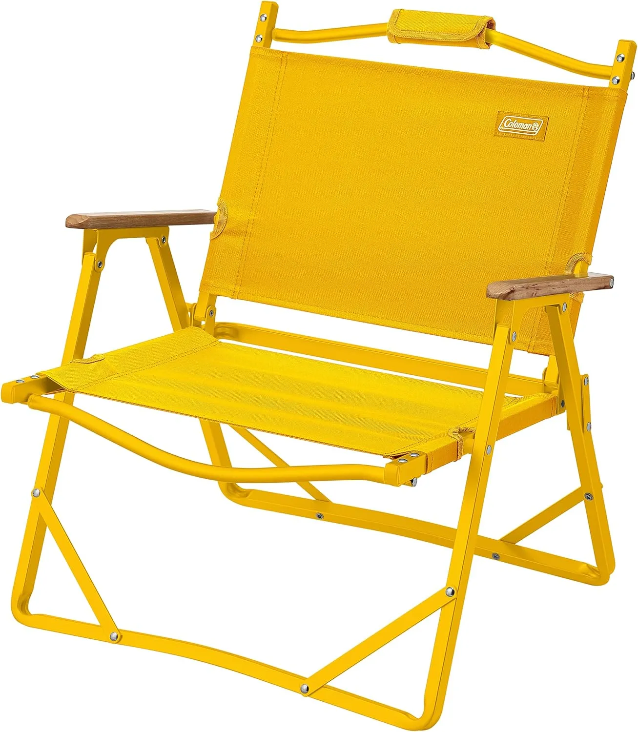 Coleman 2195978 Fireplace Folding Chair, Yellow (Amazon Limited Color), for Bonfires, Folding, Compact Storage
