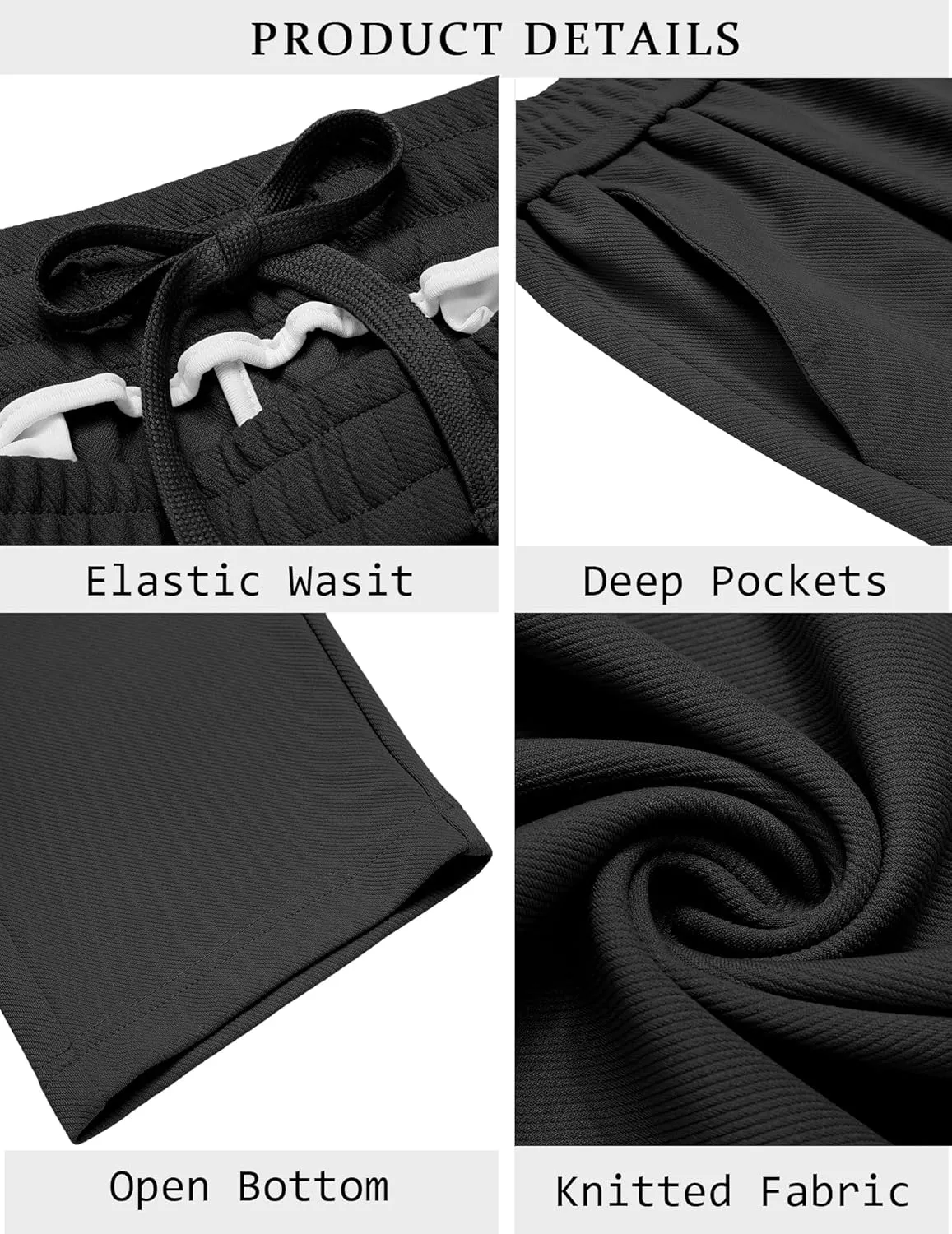 COOFANDY Mens Casual Sweatpants Open Bottom Lounge Pants Lightweight Baggy Workout Yoga Track Pants