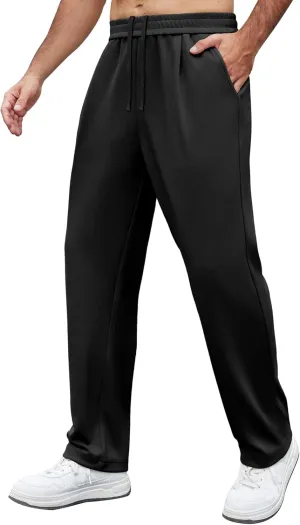 COOFANDY Mens Casual Sweatpants Open Bottom Lounge Pants Lightweight Baggy Workout Yoga Track Pants
