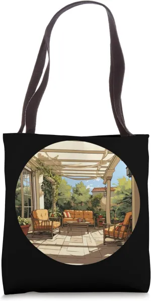 Cool little Garden in Courtyard for nice Spring Season Tote Bag